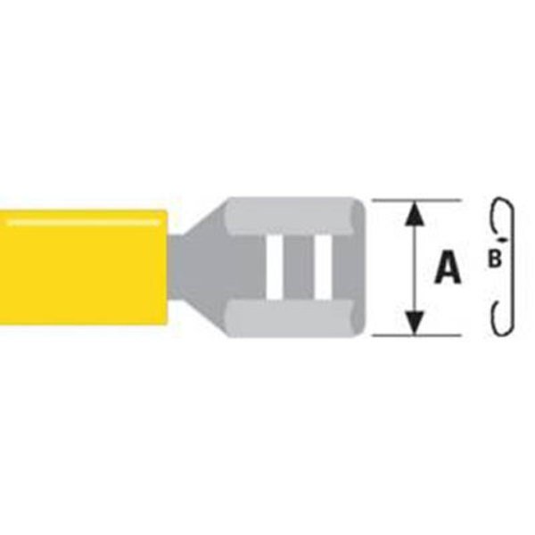 KABELSCHOEN VROUW PLAT 6.3 GEEL (P.25)