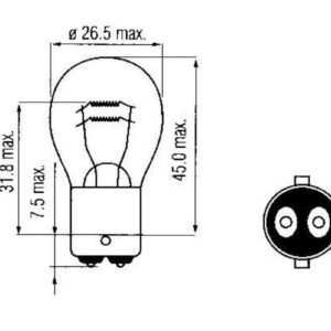 Lamp Bosma 6V - 18/5W BAY15D