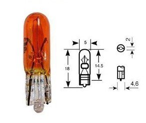 Lamp Bosma 12V - 2,3W T5 | Oranje