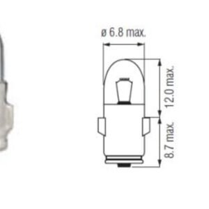 Lamp Bosma 12V - 1,2W BA7S | Cockpit
