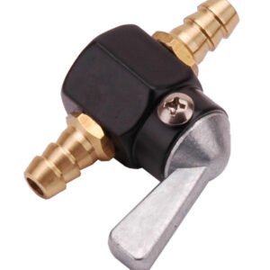 BENZINEKRAAN TUSSEN SLANG 7MM ZWART