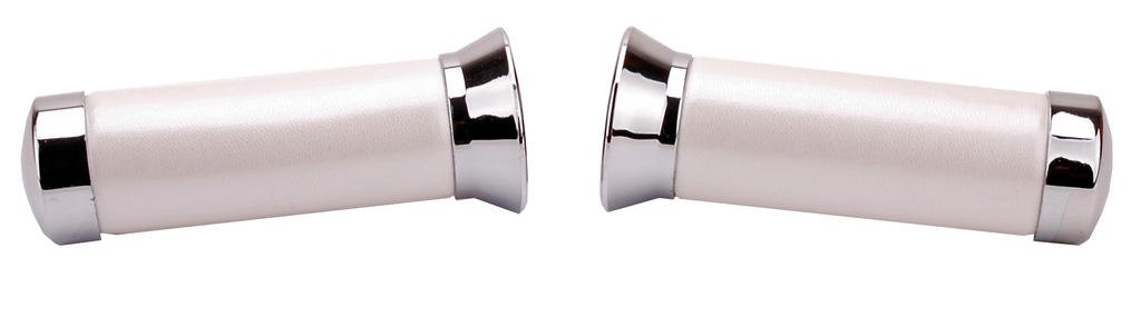 HANDVATEN BOBO CHROOM WIT LEER