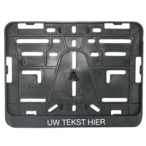 Kentekenplaathouder Motor bedrukt met Reclame 21x14,5cm